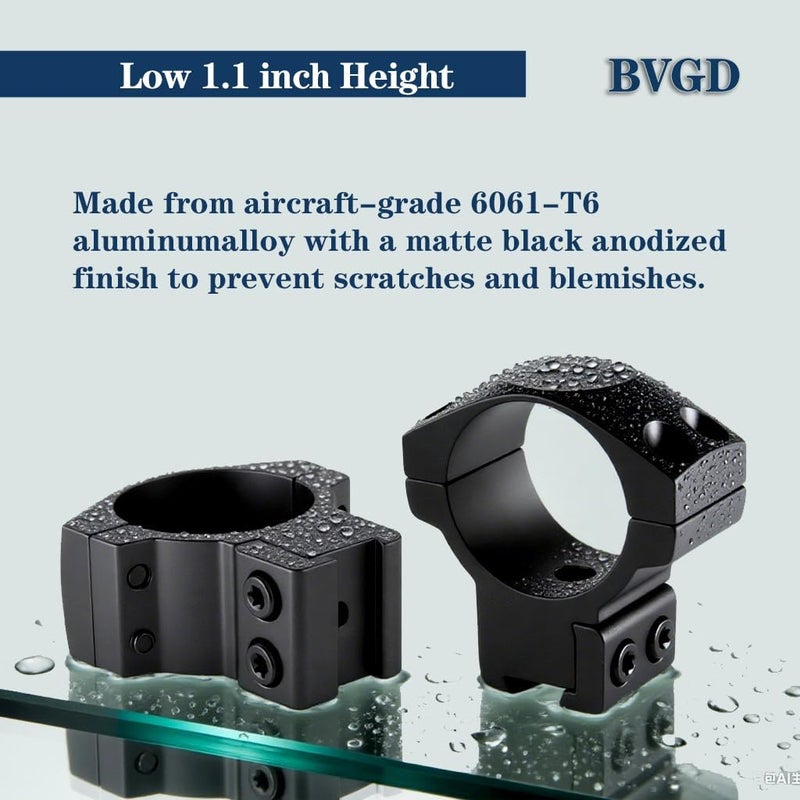 BVGD Store 30mm Dovetail Scope Rings, High Profile, Medium Profile and Low Profile 30mm Scope Mount Rings for 11mm Dovetail Rails - Image 5